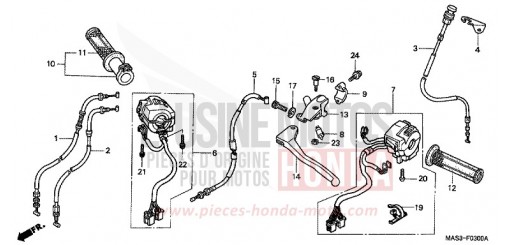 CABLE/COMMUTATEUR CBR900RRX de 1999
